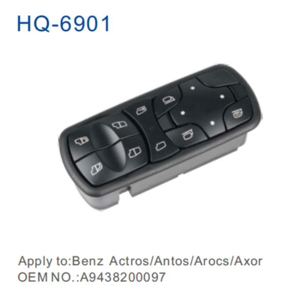 PIRANA HQ-6901 Mercedes-Benz truck power window switch 9438200097